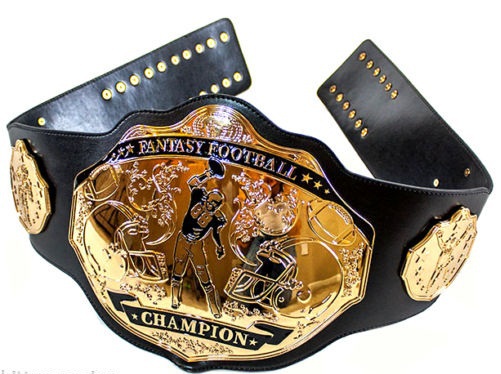 Fantasy Football Champion Belt NFL Award Belts Black & Gold
